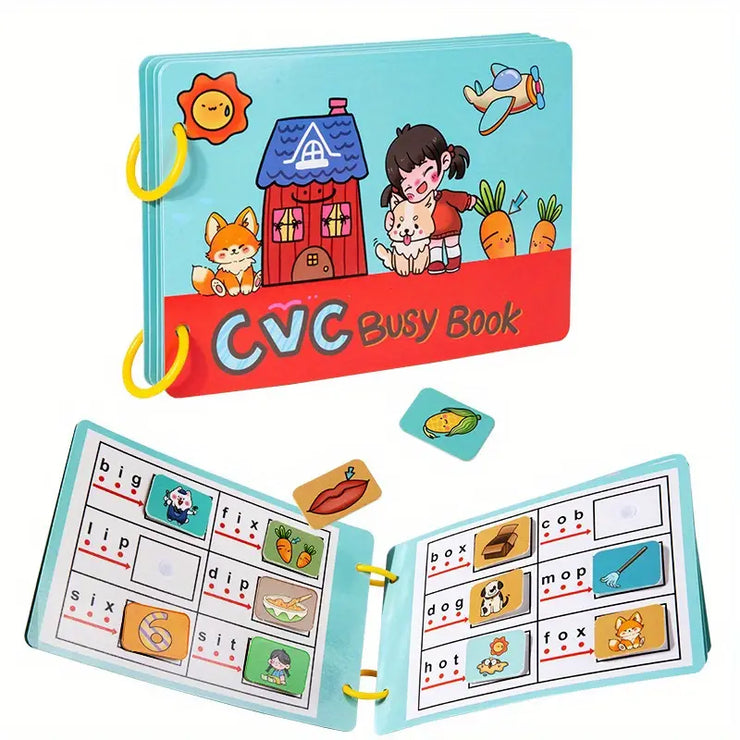 CVC Busy Book – Phonics Learning Activity for Toddlers and Preschoolers