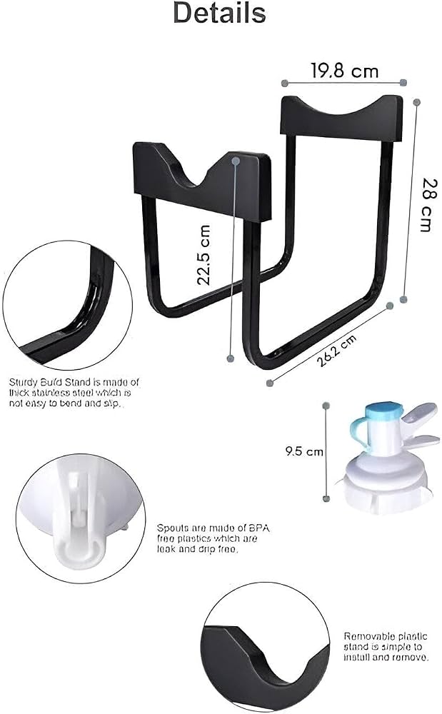 Stainless Steel Water Bottle Holder Stand with Tap