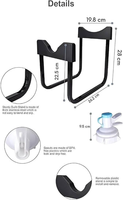 Stainless Steel Water Bottle Holder Stand with Tap