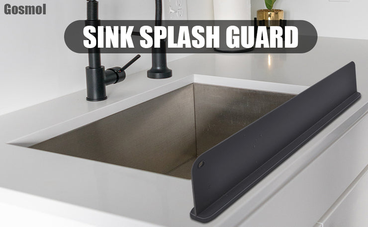 Kitchen Sink Splash Guard - Silicone Splash Guard for Water Sink, Bath ...