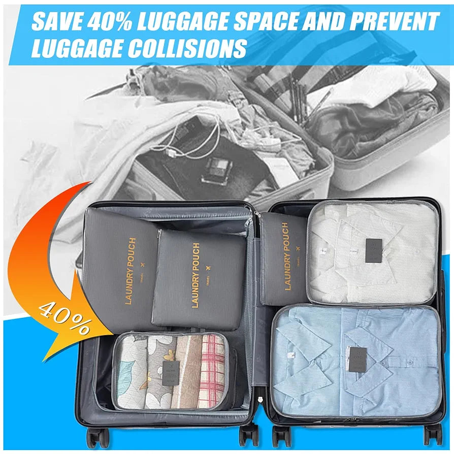 6 Pcs Travel Storage Organizer Bags