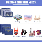 6 Pcs Travel Storage Organizer Bags