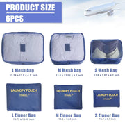 6 Pcs Travel Storage Organizer Bags