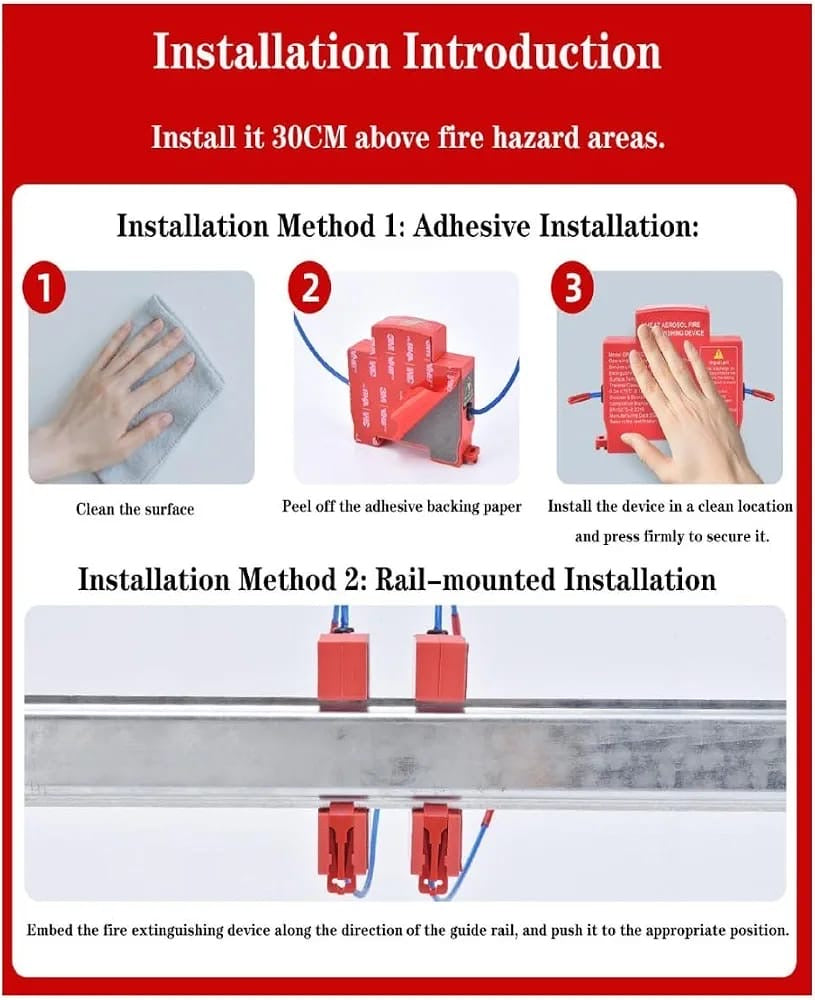 Self-Activating Aerosol Fire Extinguisher for Electrical Cabinets, Control Panels, Server Rooms & Machinery