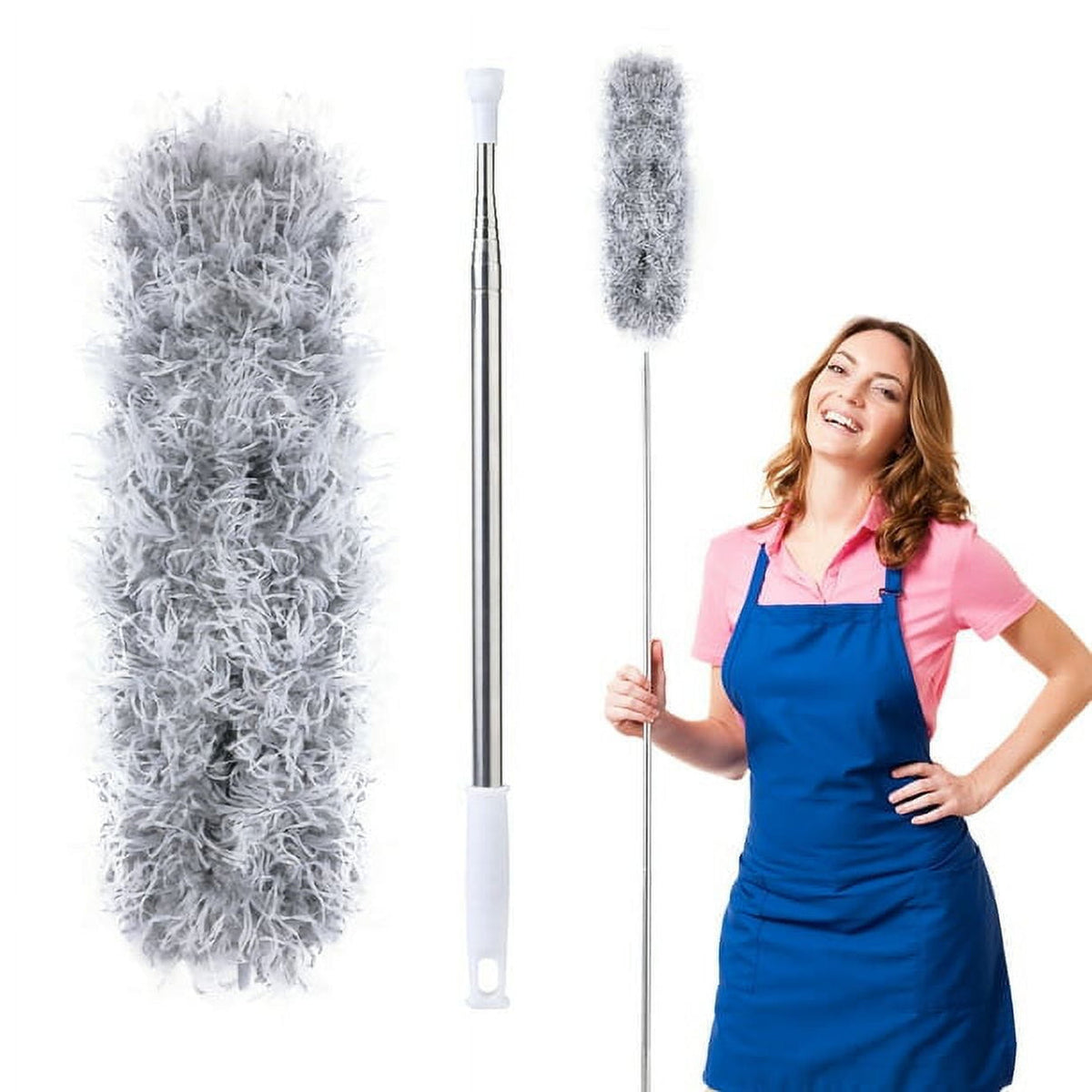 Long Handle Microfiber Grey Duster