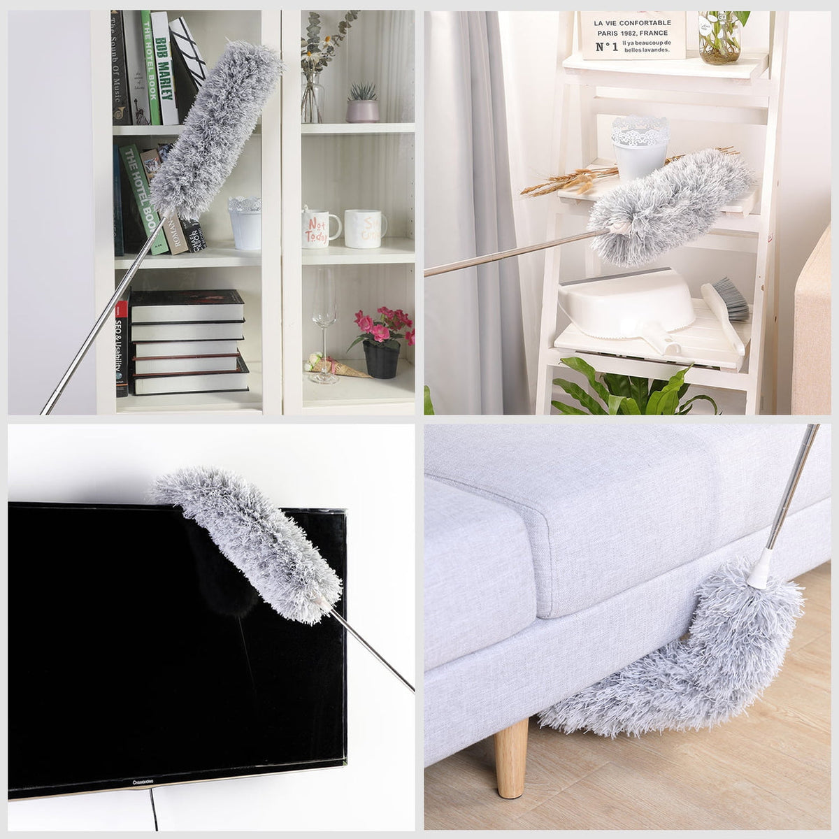 Long Handle Microfiber Grey Duster