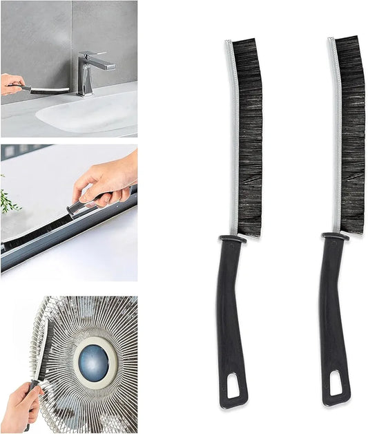 Gap Cleaning Brush, Long Slit Brush, Scrub Brushes for Cleaning, Stiff Bristles Brush for Window Track, Shower, Kitchen Cleaning (Pack of 2pcs)