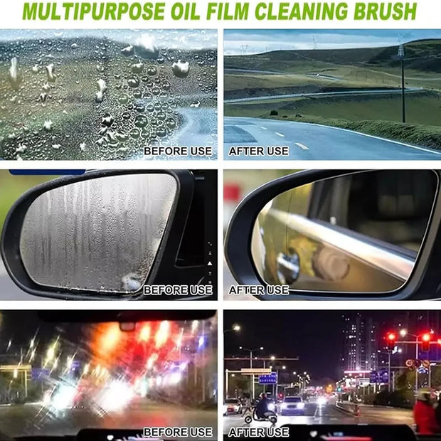 Car oil film cleaner brush | Clear vision glass cleaner
