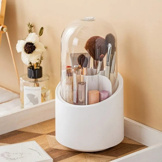 360° Rotating Makeup Brush Organizer - Stylish Holder for Your Beauty Tools