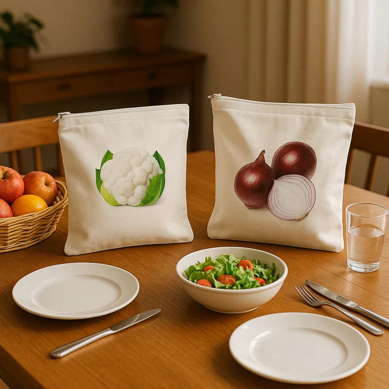 Reusable Cotton Vegetable Storage Bag (Pack OF 3pcs)