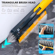 2 in 1 Floor Cleaning Brush with Wiper and Long Handle