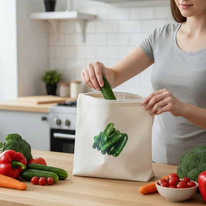 Reusable Cotton Vegetable Storage Bag (Pack OF 3pcs)
