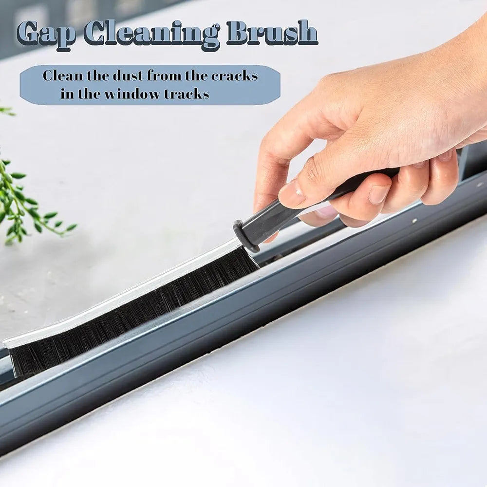 Gap Cleaning Brush, Long Slit Brush, Scrub Brushes for Cleaning, Stiff Bristles Brush for Window Track, Shower, Kitchen Cleaning (Pack of 2pcs)